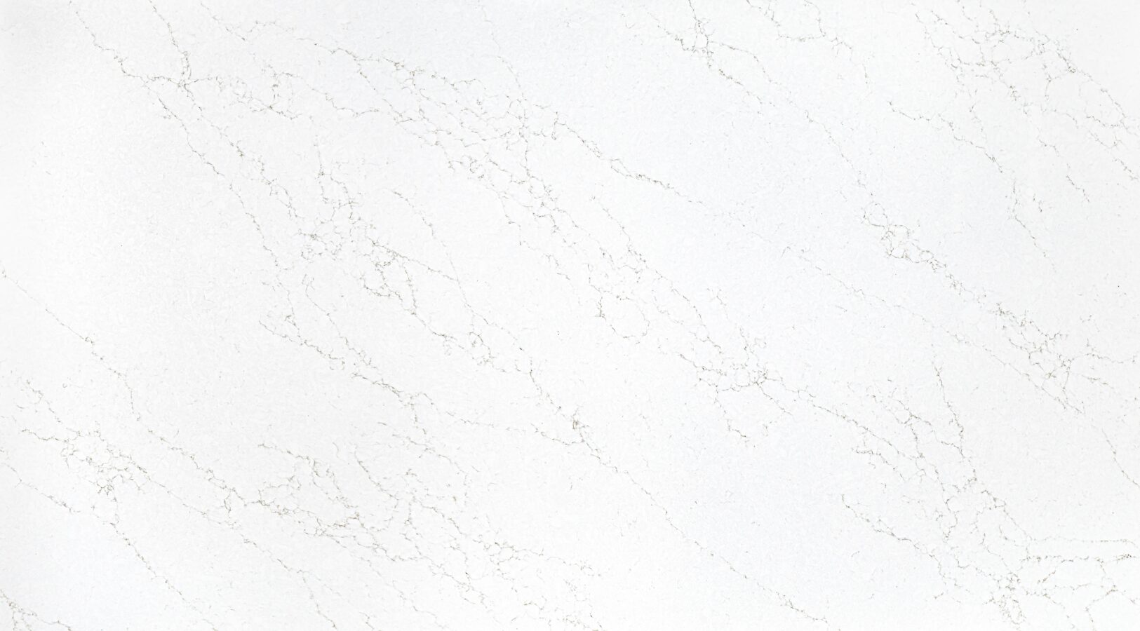 Haleo quartz with crisp white background and long taupe veining